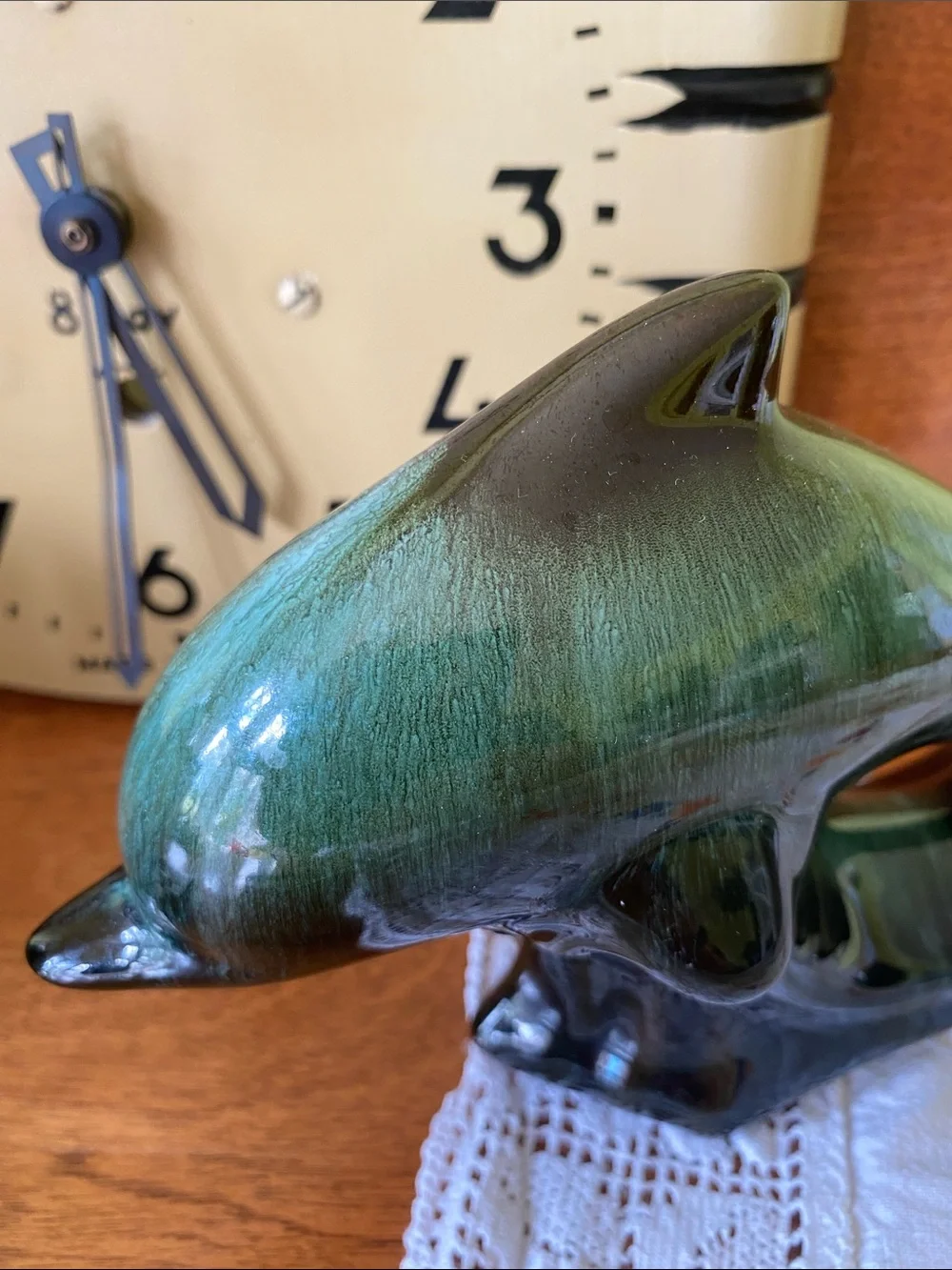 Vintage Blue Mountain Pottery BMP Jumping Dolphin Wave Figurine Made in Canada - Picture 2 of 7